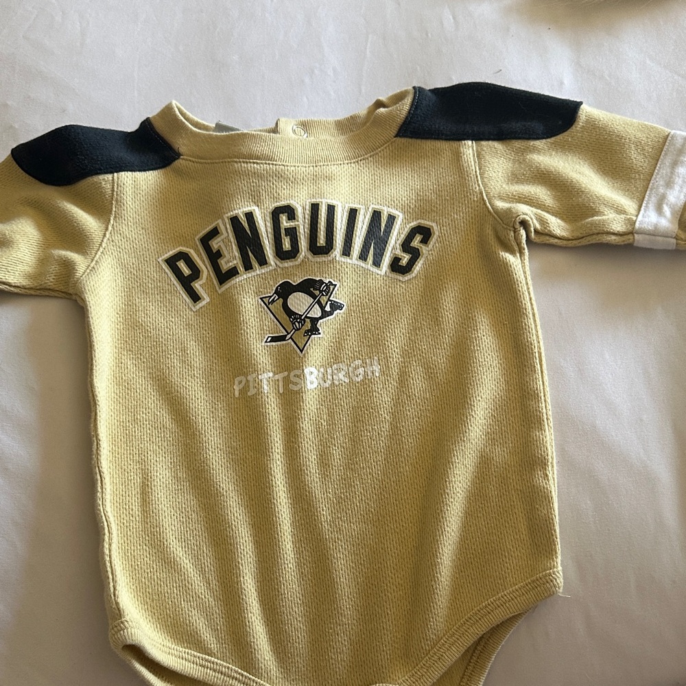 Original Penguin Infant Bodysuit - Gold and Black